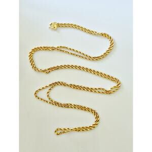 14K Gold Rope 24" Chain Necklace